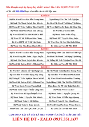 Chuyên đề Đại số Lớp 10 Đại số